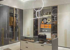 Modern Design Bedroom Hinged Door Closet Wardrobe
