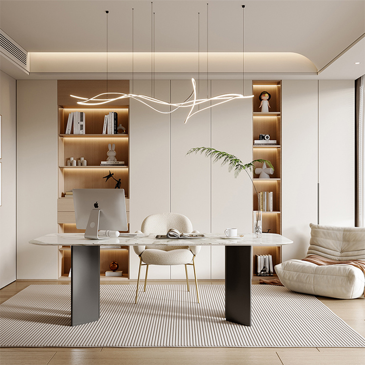 Custom Modern Home Office Furniture Large Book Cabinet Bookshelves Tall Wooden Bookcase With Doors