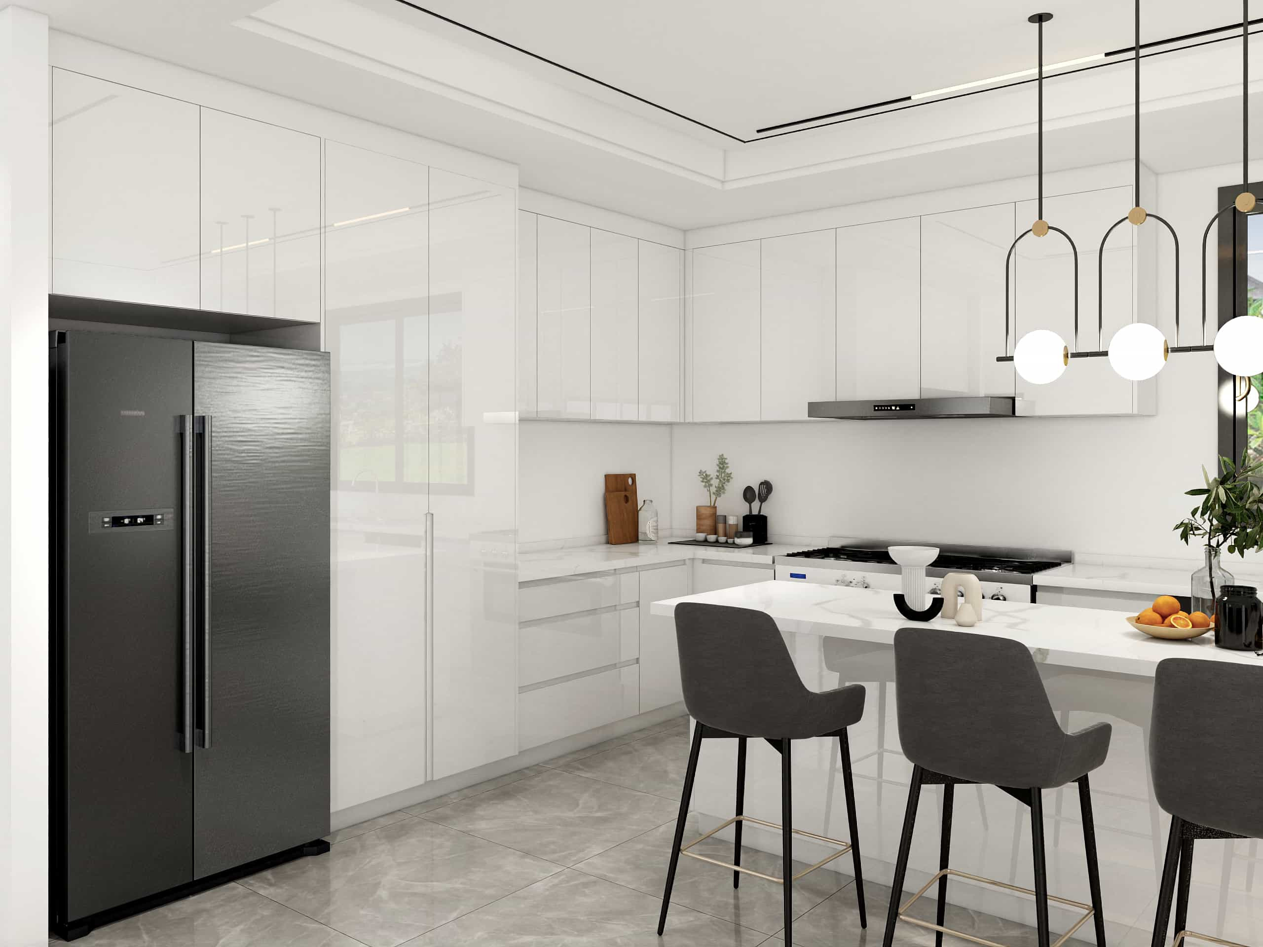 Lacquer Kitchen Cabinet