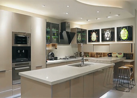 Modern Glass Kitchen Cabinet Design For Home Villa